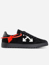 2.0 Arrow Logo Suede Low Top Sneakers Black - OFF WHITE - BALAAN 2