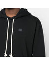 Face Patch Cotton Hoodie Black - ACNE STUDIOS - BALAAN 8