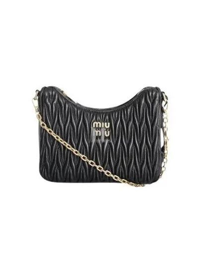 Matelasse Nappa Leather Shoulder Bag Black - MIU MIU - BALAAN 2