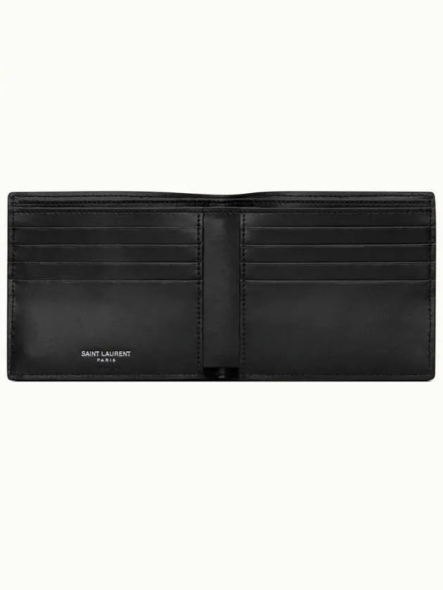 Tiny Cassandre Monogram Half Wallet Black - SAINT LAURENT - BALAAN 5