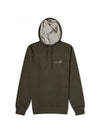 Logo Print Drawstring Hoodie Khaki - A.P.C. - BALAAN 1