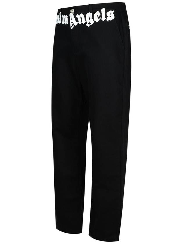 Palm Angels Black Cotton Trousers - PALM ANGELS - BALAAN 2