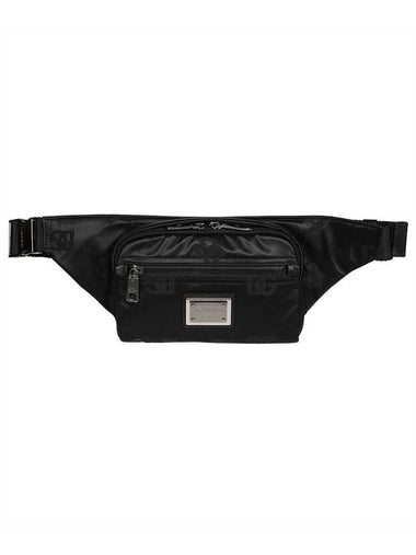 Logo Patch Nylon Belt Bag Black - DOLCE&GABBANA - BALAAN 1