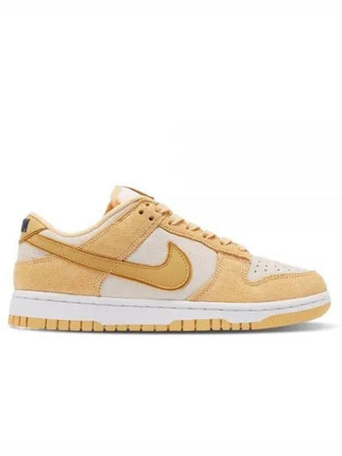 Dunk Low LX Suede Low Top Sneakers Gold - NIKE - BALAAN 1