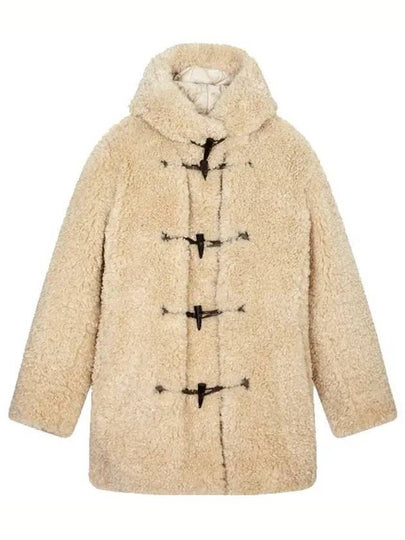 Florene Duffel Shearling Coat Beige - ISABEL MARANT ETOILE - BALAAN 2