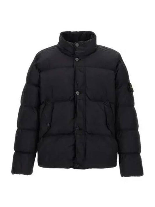 Garment Dyed Crinkle Reps Down Padding Navy - STONE ISLAND - BALAAN 2