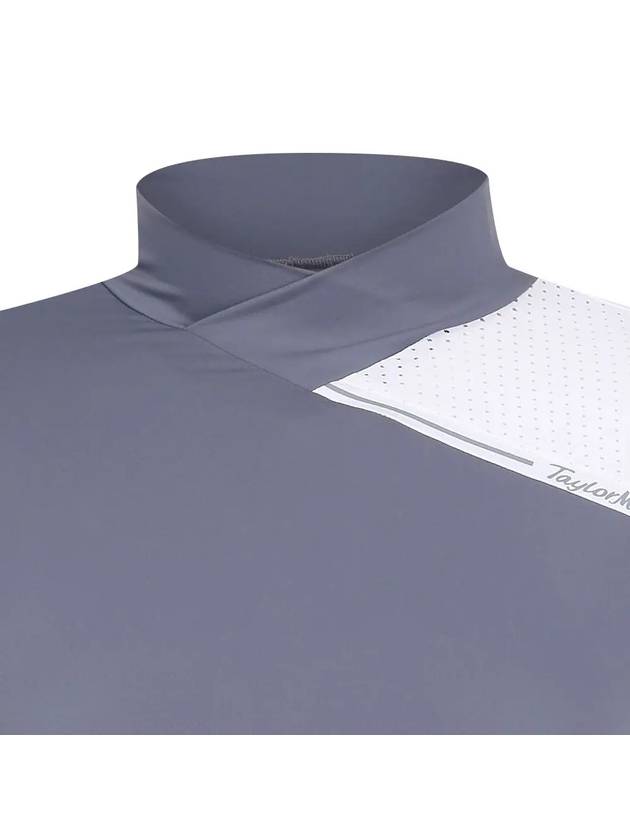 color block sleeve punching high neck t-shirt TWTHL6152 192 - TAYLORMADE - BALAAN 3