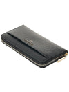 Women's Logo Zipper Long Wallet Black - MICHAEL KORS - BALAAN.