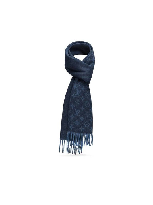 Monogram Gradient Scarf Navy Blue - LOUIS VUITTON - BALAAN 1