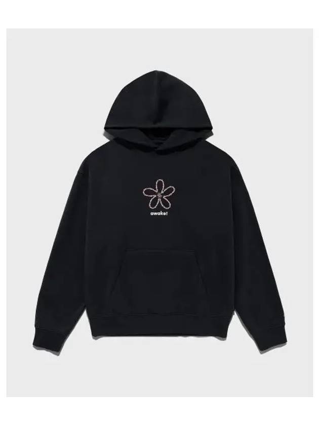 U FLOWER STAMP ZIP HOODIE BLACK - AWAKE NY - BALAAN 1