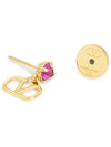 V Logo Crystal Drop Earrings Gold - VALENTINO - BALAAN 8