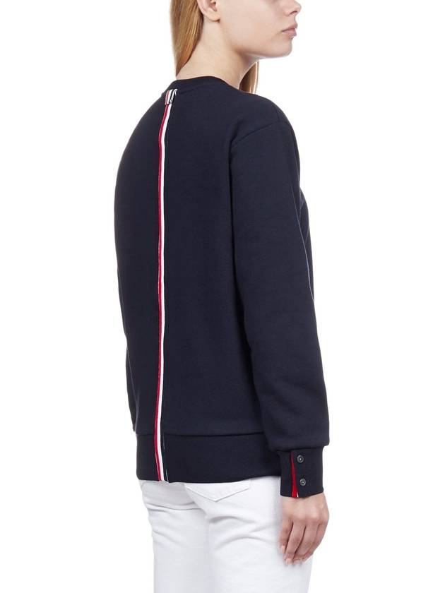 Center Back RWB Stripe Classic Loopback Crewneck Sweatshirt Navy - THOM BROWNE - BALAAN 4