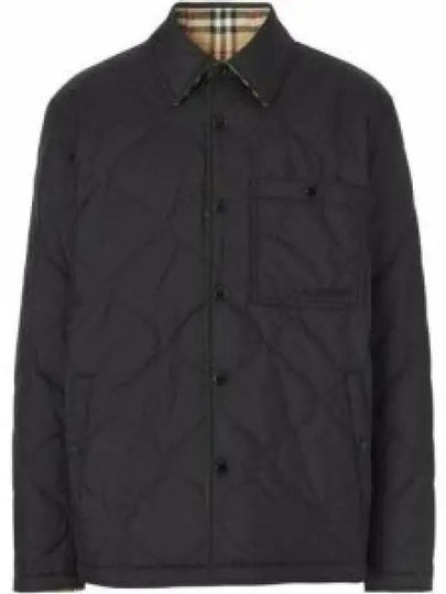 Reversible Vintage Check Thermoregulated Overshirt Jacket Black - BURBERRY - BALAAN 2