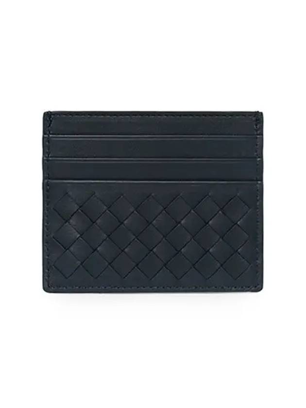 Intrecciato Classic Card Wallet Midnight Blue - BOTTEGA VENETA - BALAAN 3