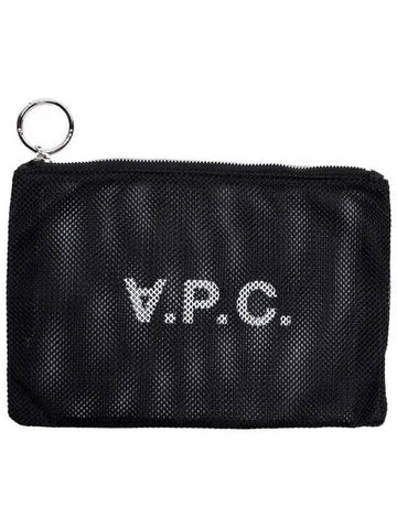 Tokyo logo mesh clutch bag black PSAEU H63615 LZZ - A.P.C. - BALAAN 1