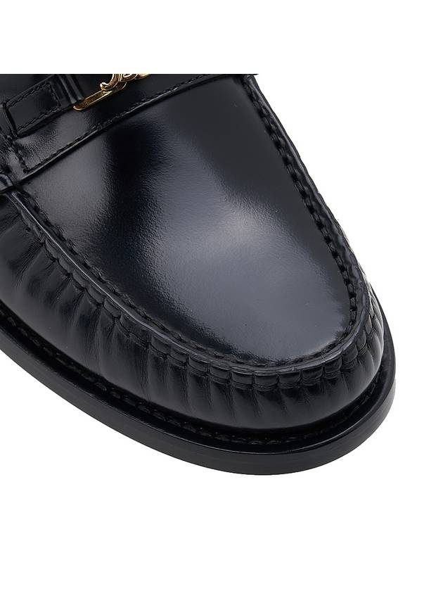 Luco Triomphe Polished Bull Loafers Black - CELINE - BALAAN 10