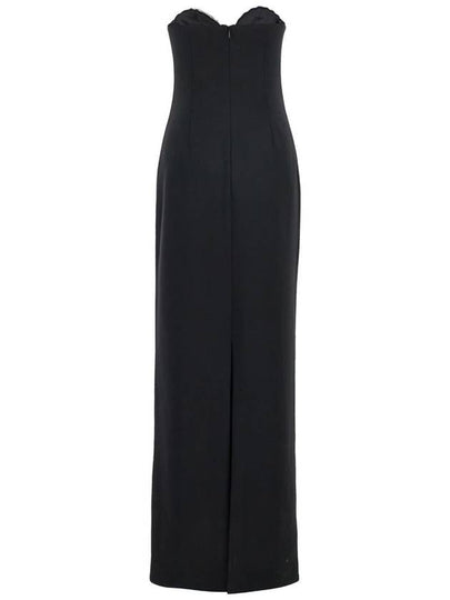 'Jessalin' Black Long Dress With Heart-Shaped Neckline And Crystals Decorations In Polyester Woman - RETROFETE - BALAAN 2