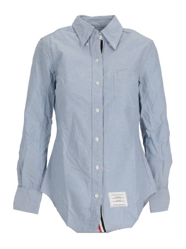 Button Down Cotton Oxford Long Sleeve Shirt Light Blue - THOM BROWNE - BALAAN 2