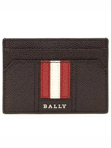 Three Stripes Metal Logo Card Wallet THAR F021 1211646 - BALLY - BALAAN 1