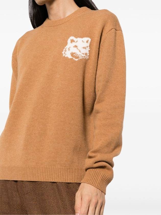 Fox Head Knit Top Sequoia - MAISON KITSUNE - BALAAN 3