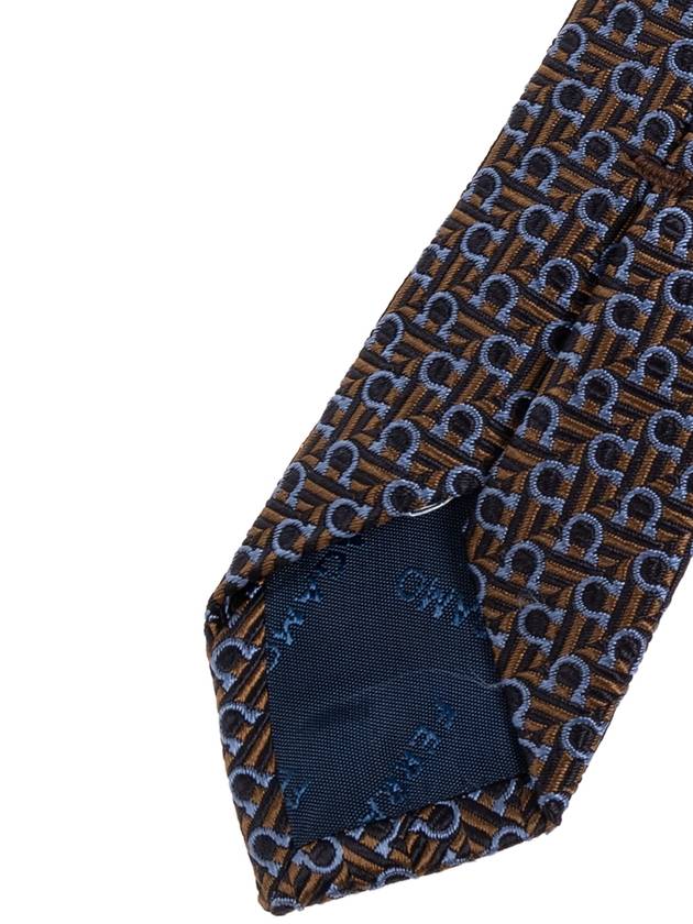 FERRAGAMO Silk Tie, Men's, Navy Blue - SALVATORE FERRAGAMO - BALAAN 4