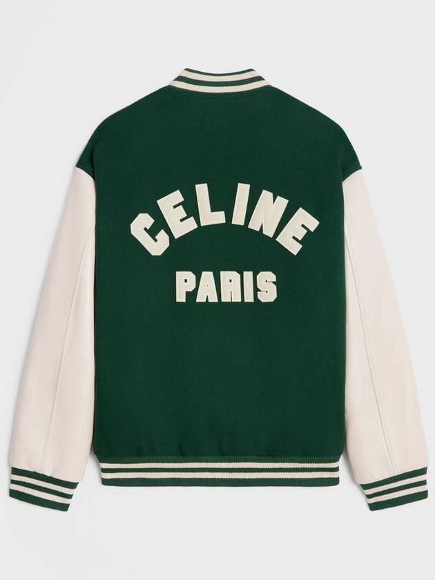 Teddy Bomber Jacket Loose Bi Matiere Green - CELINE - BALAAN 3