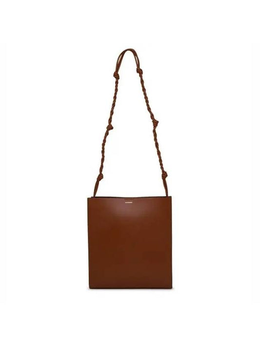 Tangle Medium Leather Cross Bag Brown - JIL SANDER - BALAAN 1
