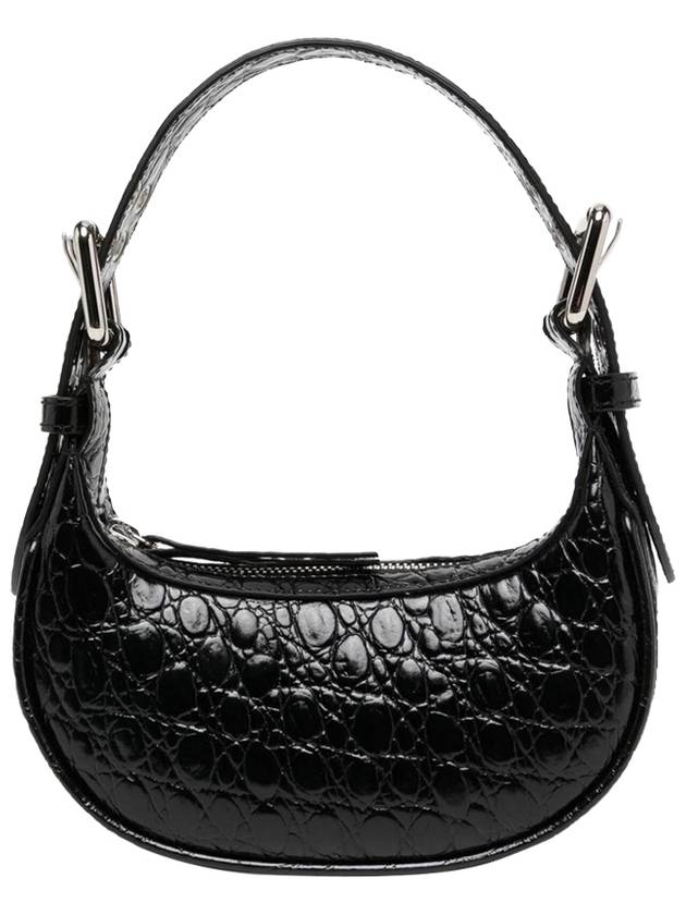 Soho Croco Embossed Mini Shoulder Bag Black - BY FAR - BALAAN 2