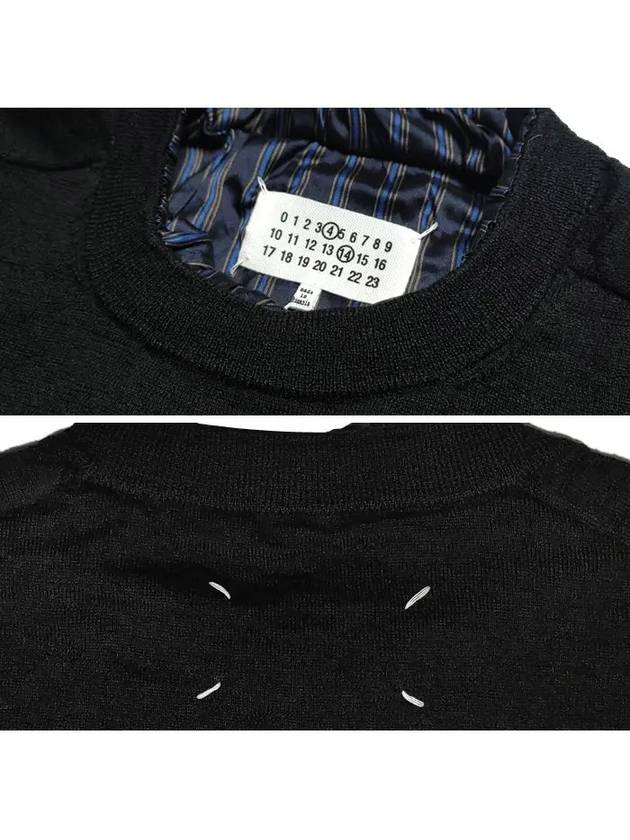 Men's Layered Striped Wool Knit Top Black - MAISON MARGIELA - BALAAN 4