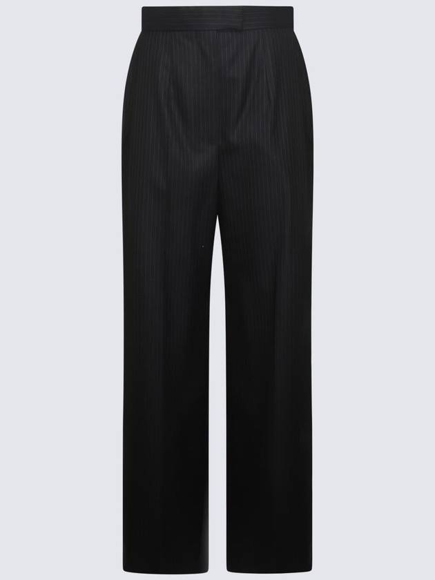 Alexander McQueen Navy Blue Wool Pants - ALEXANDER MCQUEEN - BALAAN 1