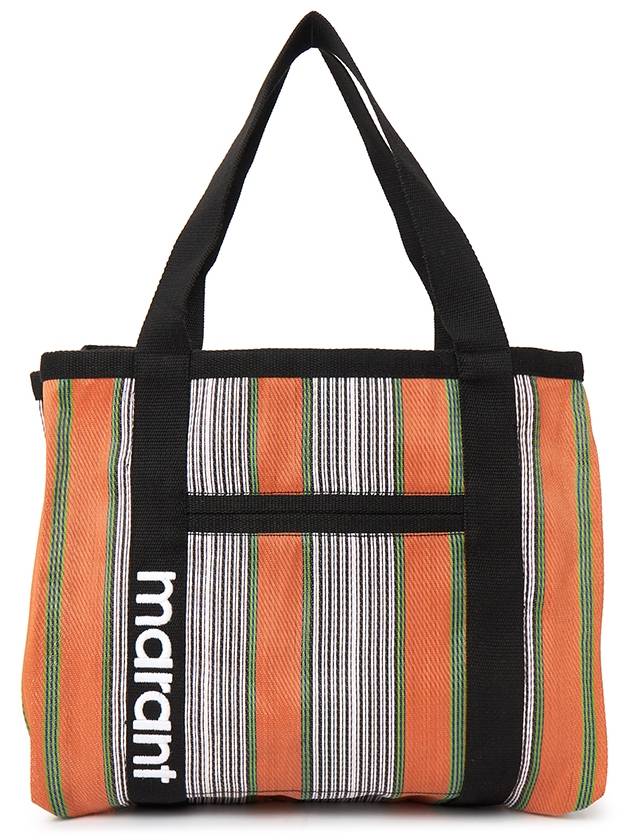 Darwen Striped Nylon Tote Bag Orange - ISABEL MARANT - BALAAN 2