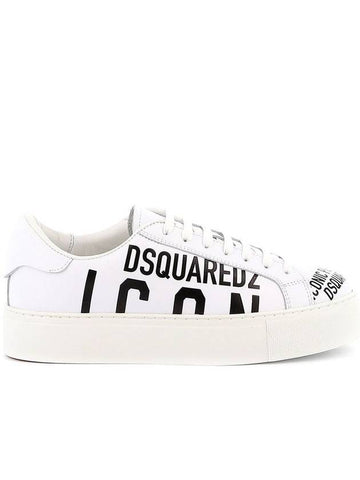 Women's Logo Printing Low-Top Sneakers White - DSQUARED2 - BALAAN 1