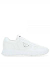 Prax 01 Re-Nylon Brushed Leather Low-Top Sneakers White - PRADA - BALAAN 2