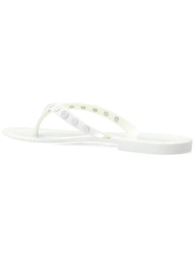 Studded Jelly Flip Flops Ivory - TORY BURCH - BALAAN 4