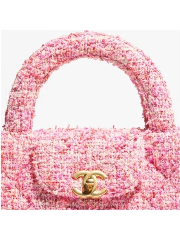 Mini Kelly Tweed Pink Chain Bag Shoulder Tote 2 Way AS4416 - CHANEL - BALAAN 4