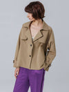 Women's Single Half Jacket Beige - PAGE STUDIO - BALAAN 5