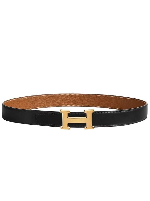 H Buckle Reversible 32mm Leather Black - HERMES - BALAAN 2