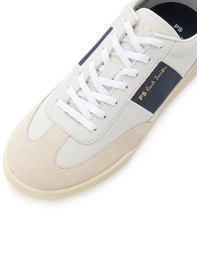 Dover Suede Leather Low Top Sneakers White - PAUL SMITH - BALAAN 8