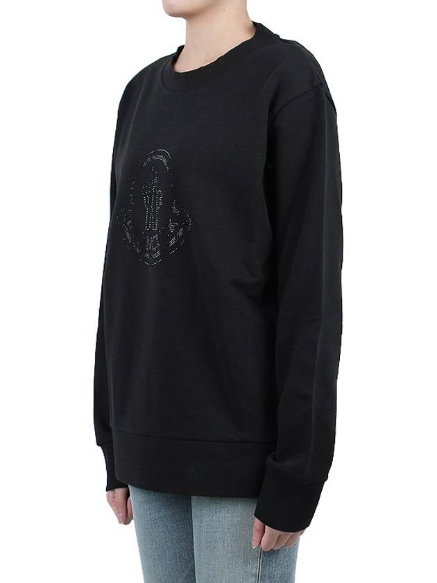 Crystal Logo Sweatshirt 8G00053 899TR 999 - MONCLER - BALAAN 3