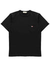 Tricolor Fox Patch Classic Pocket Short Sleeve T-Shirt Black - MAISON KITSUNE - BALAAN 6