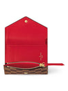 Victorine Damier Eben Half Wallet Brown Red - LOUIS VUITTON - BALAAN 5