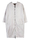 Women's GreenT Technical Canvas Zipper Hooded Jacket White - MAX MARA - BALAAN.