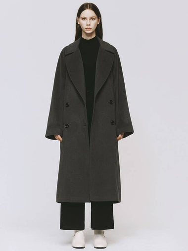 WOMEN DREAM WOOL RAGLAN LONG COAT GRAY wool coat - MONOPHOBIA - BALAAN 1