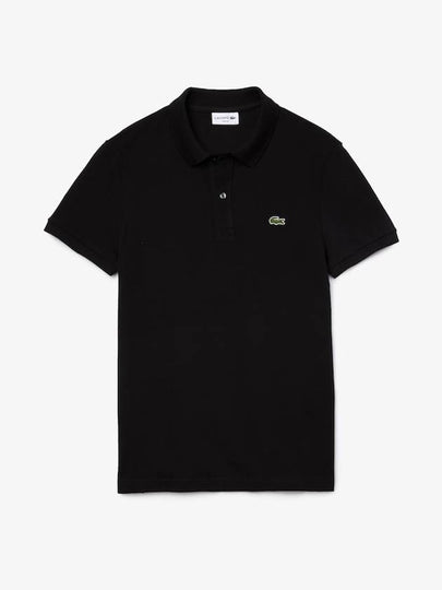 Slim Fit Short Sleeve Polo Shirt Black - LACOSTE - BALAAN 2