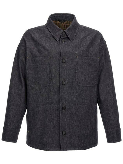 Side Pocket Denim Jacket Blue - FENDI - BALAAN 2