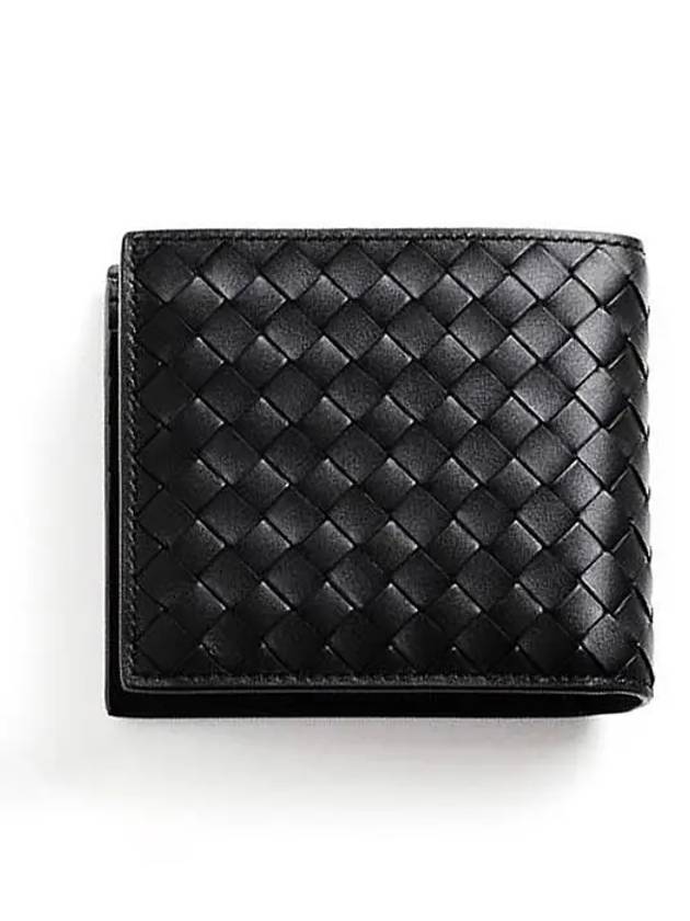 Intrecciato Weaving Half Wallet Black - BOTTEGA VENETA - BALAAN 8