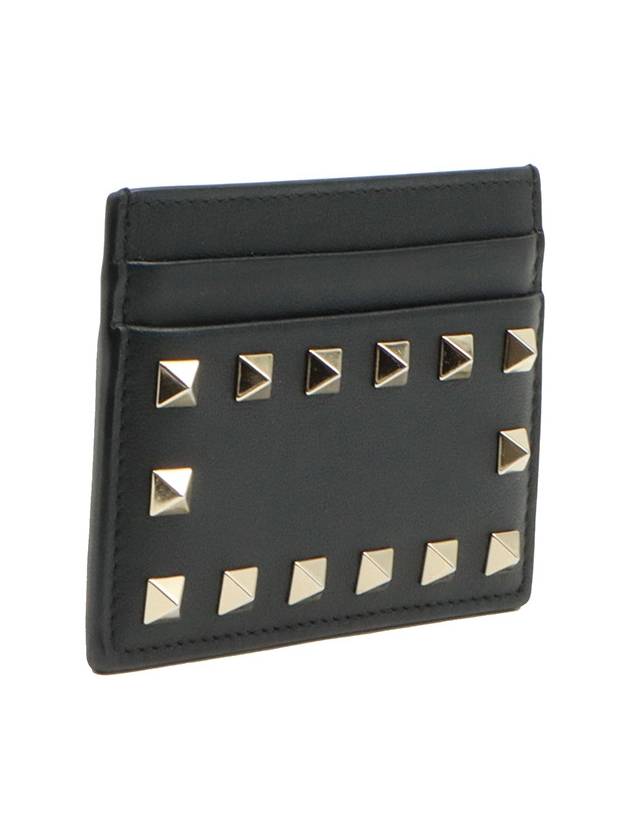 Black Calfskin Rockstud Card Wallet UW2P0486BOL - VALENTINO - BALAAN 4