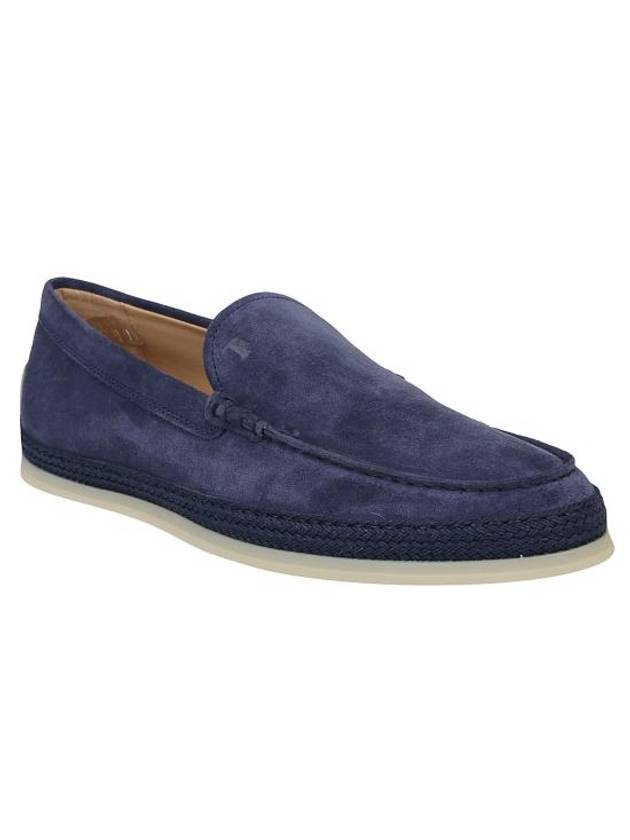 Men's Suede Slip-ons Loafers Blue - TOD'S - BALAAN 3