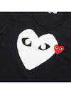 Women's Big Heart Logo T-Shirt AZ P1T115 051 BLACK - COMME DES GARCONS - BALAAN 6