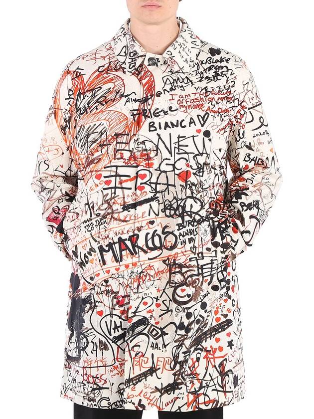 all over print single breasted jacket - BURBERRY - BALAAN 2